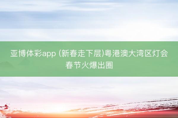 亚博体彩app (新春走下层)粤港澳大湾区灯会春节火爆出圈