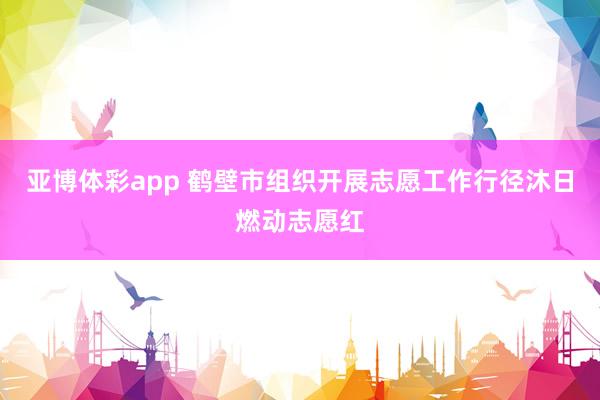亚博体彩app 鹤壁市组织开展志愿工作行径沐日燃动志愿红