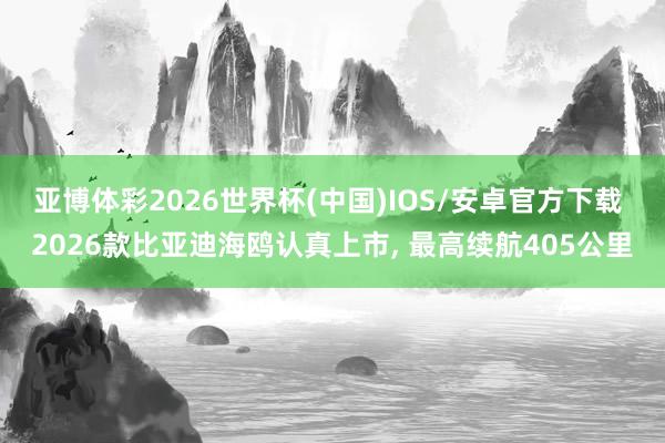 亚博体彩2026世界杯(中国)IOS/安卓官方下载 2026款比亚迪海鸥认真上市, 最高续航405公里