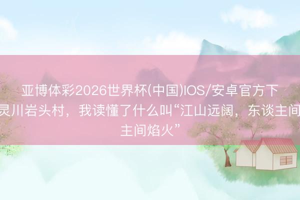 亚博体彩2026世界杯(中国)IOS/安卓官方下载 在灵川岩头村，我读懂了什么叫“江山远阔，东谈主间焰火”